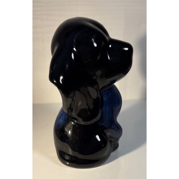 Blue Mountain Pottery Sad Puppy Dog Cobalt Blue 5" Tall Canada BMP - Picture 2 of 6